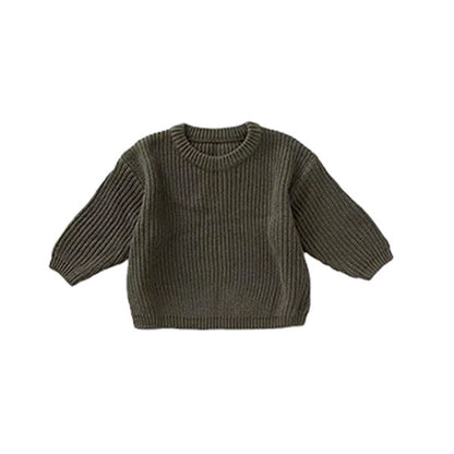 Personalized Name Knit Sweater for Babies & Kids – Custom Yarn Embroidery with Optional Crochet Decorations