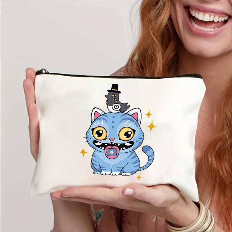 K-pop Demon Hunters Makeup Bag Zipper Pouch Travel Toiletry Bag