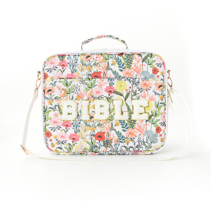 Bible Chenille Letter Tote Bag Large Capacity Shoulder Bag