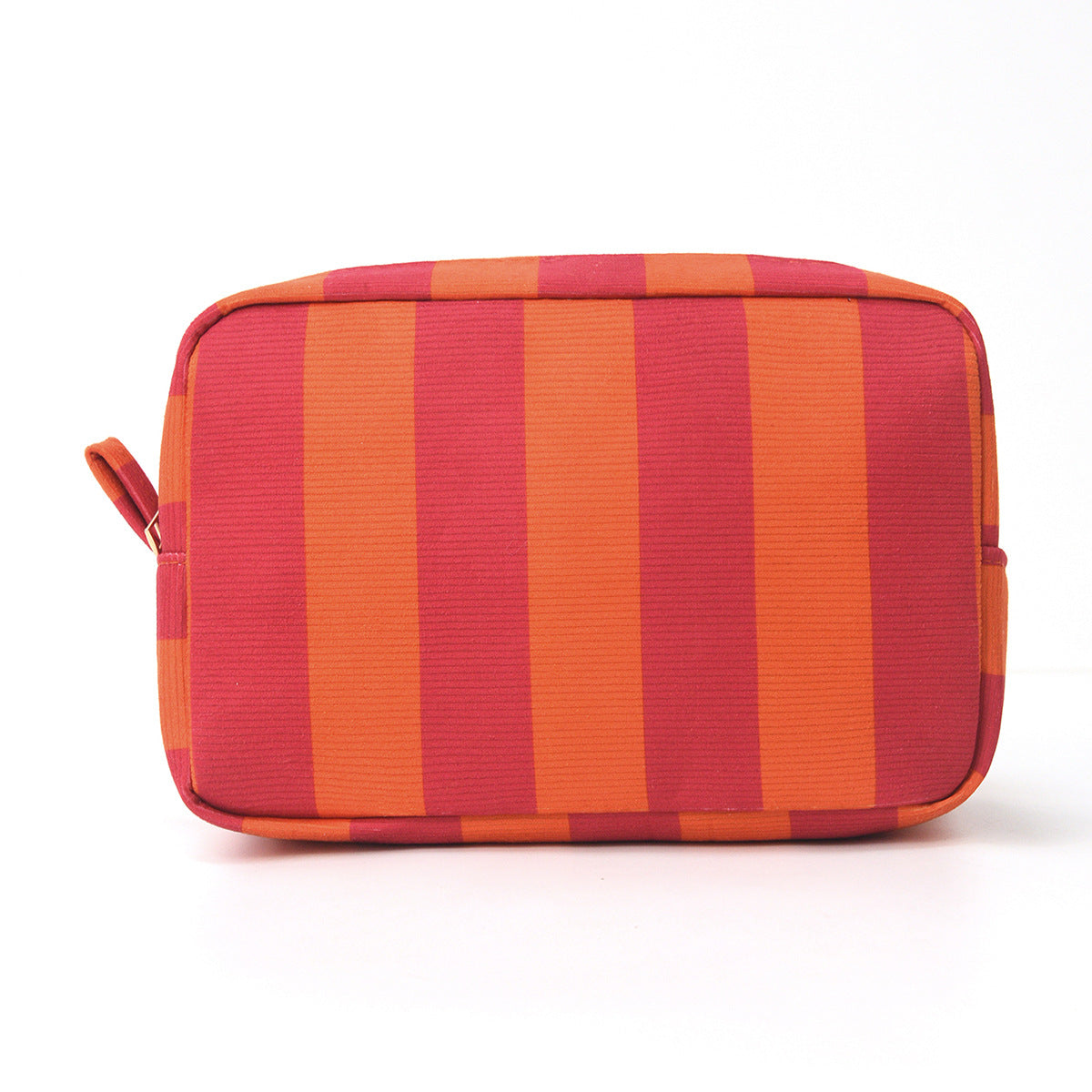 Corduroy Striped Makeup Pouch Travel Toiletry Bag