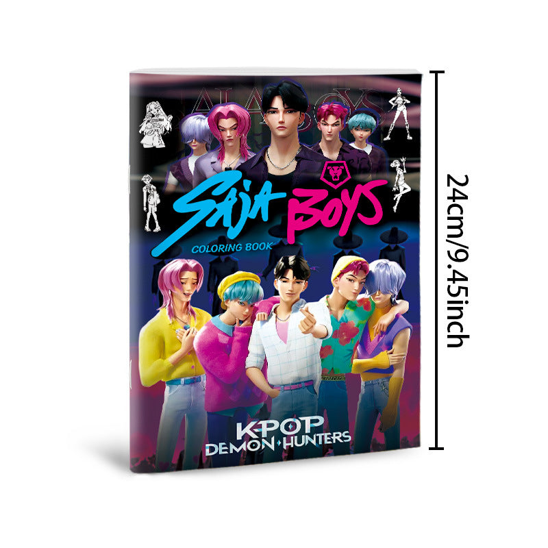 K-Pop Demon Hunters Coloring Book Anime Line Art Coloring Pages