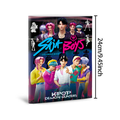 K-Pop Demon Hunters Coloring Book Anime Line Art Coloring Pages