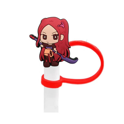 K-Pop Demon Hunters Straw Topper Fits 10mm Large Tumbler Straws Reusable Dust Cap