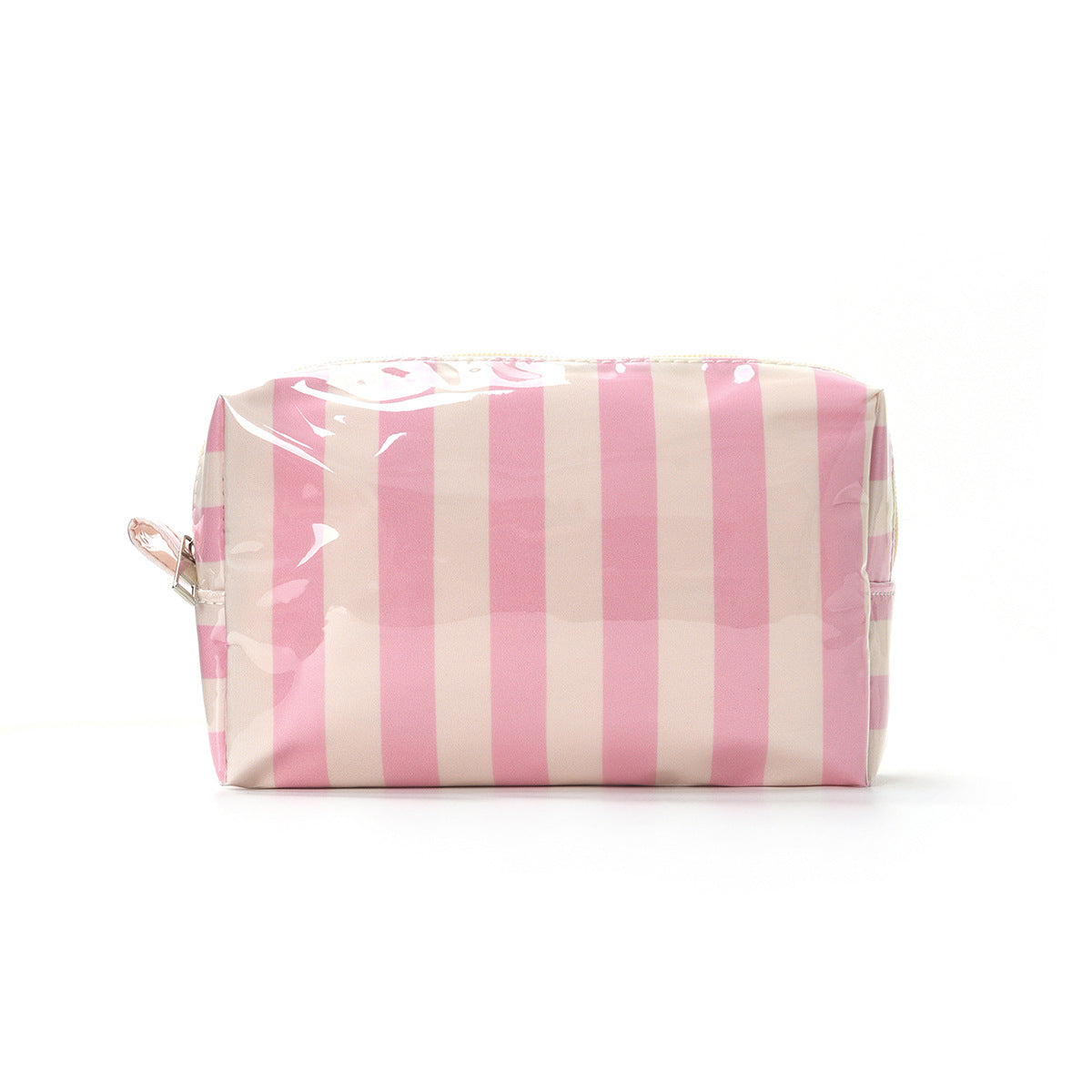 Waterproof Clear Striped Striped Makeup Pouch Travel Toiletry Bag