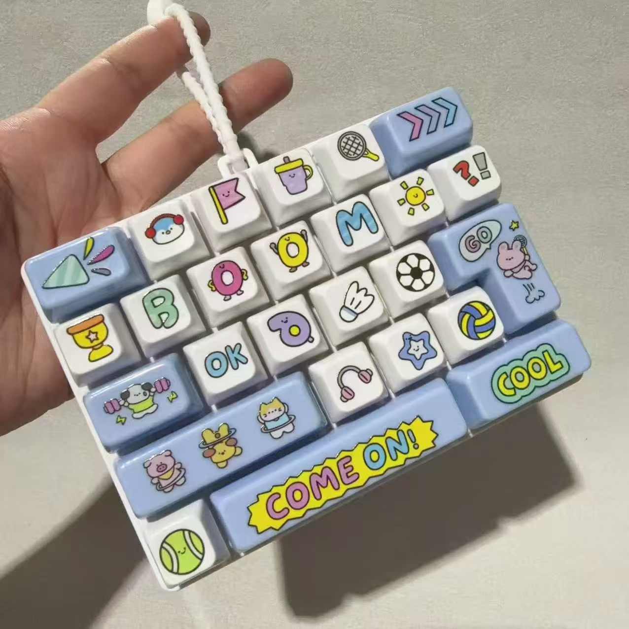 Back to School Keyboard Fidget Toy – Mini Mechanical Keyboard Stress Relief Toy, Colorful Keycap Sensory Toy (Multiple Styles)