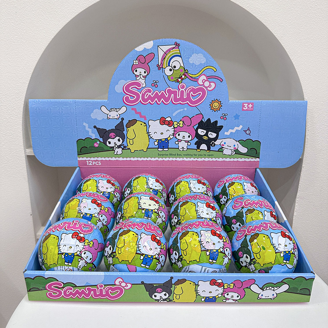 Cartoon Blind Capsule Toy Box Set of 12, Surprise Collectible Figures & Keychains