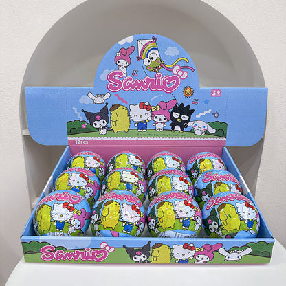 Cartoon Blind Capsule Toy Box Set of 12, Surprise Collectible Figures & Keychains