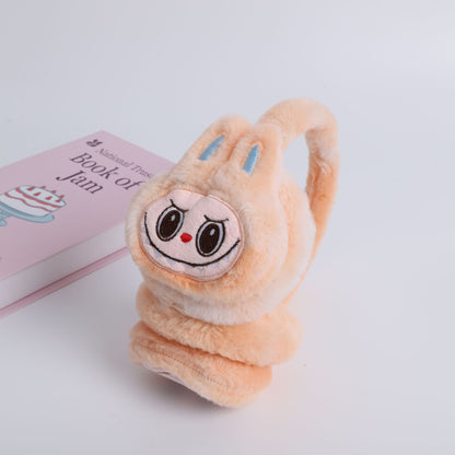 Winter Labubu Tie Dyed Fuzzy Ear Muffs Warm Plush Earmuffs  Cozy Frost-Proof Ear Warmers