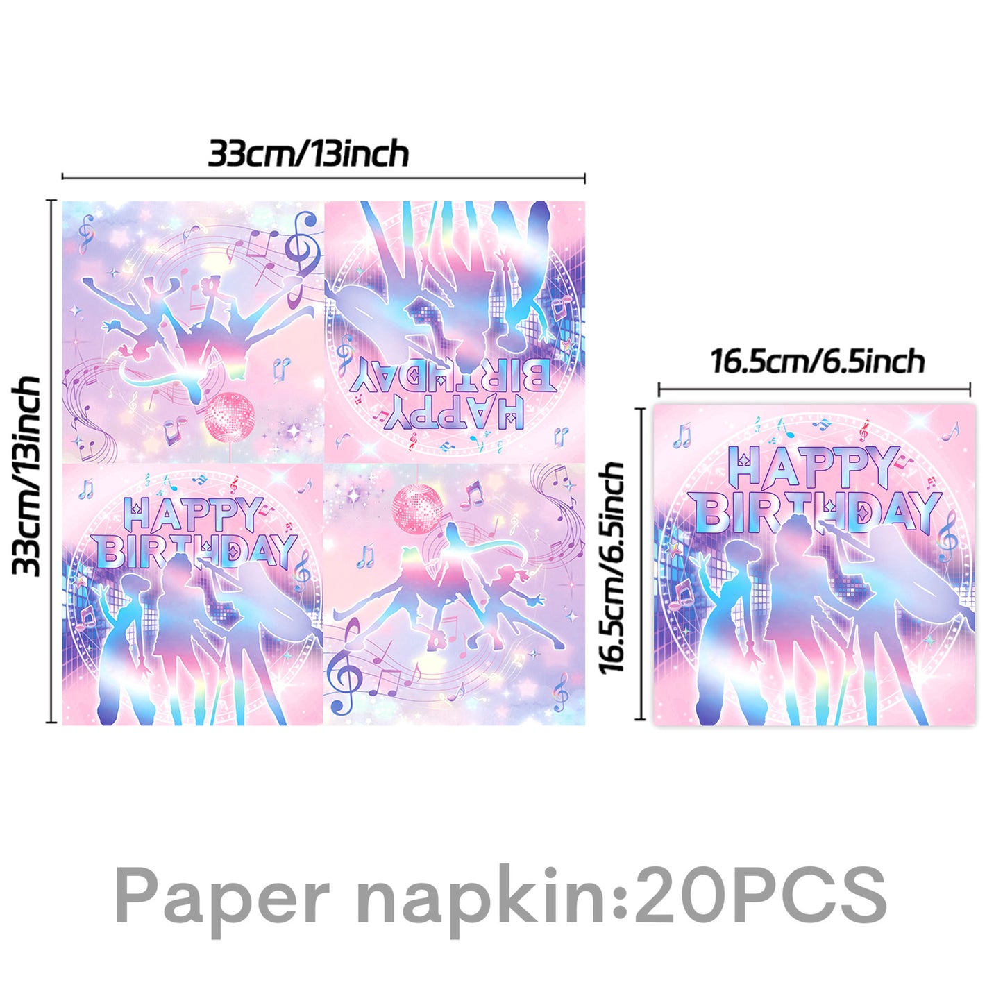 K-pop Demon Hunters Birthday Party Supplies Themed Tableware and Decorations