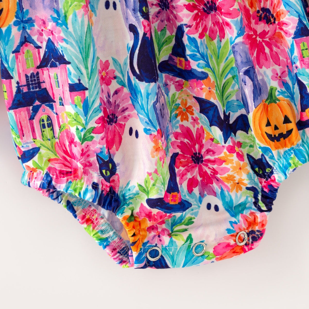 Baby Smocked Bubble Romper | Long Sleeve Floral Printed Infant Bodysuit | Fall Holiday Collection | Boutique Baby Outfit