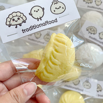 Simulation Steamed Buns Dumplings Squishy Bagged Slow Rising Stress Relief Squeeze Toy