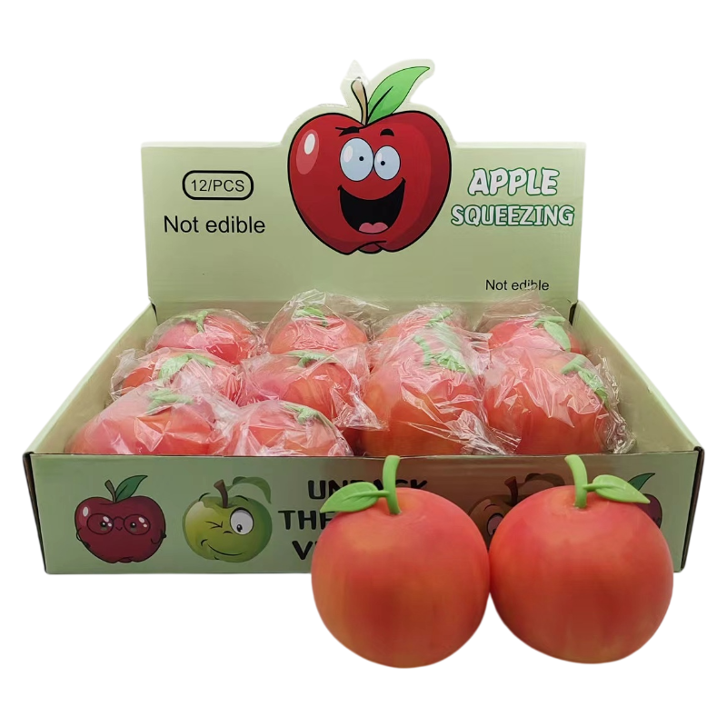 12pcs/Box Realistic Fruit Squishy Toys – Super Soft Squeezable Stress Relief Set