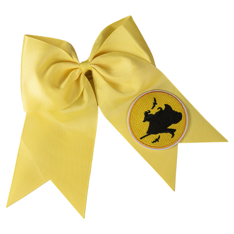 Halloween Pumpkin Cat Witch Embroidered Ribbon Bow Hair Tie Kids & Adults 6 Colors Available