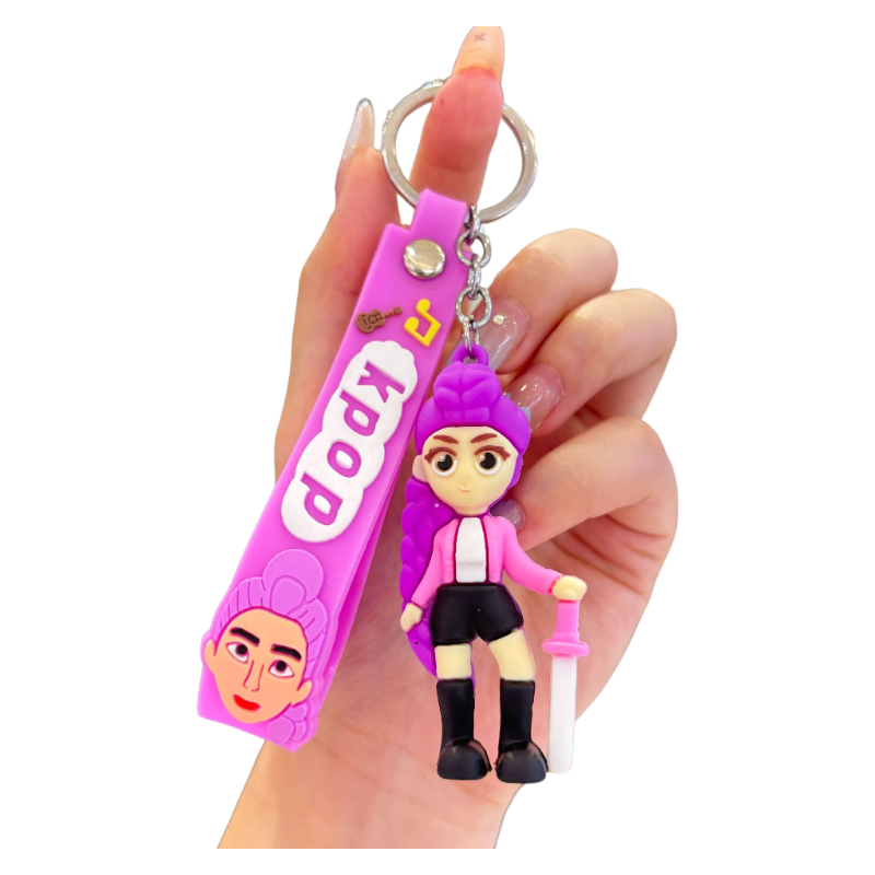 KPOP Demon Hunters Tiger Silicone Keychain Plush-Inspired Bag Charm & Accessory
