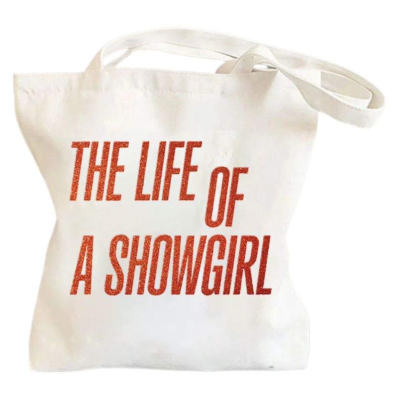 Taylor Swift “The Life of a Showgirl” Canvas Tote Bag – New Album Merch Shoulder Bag