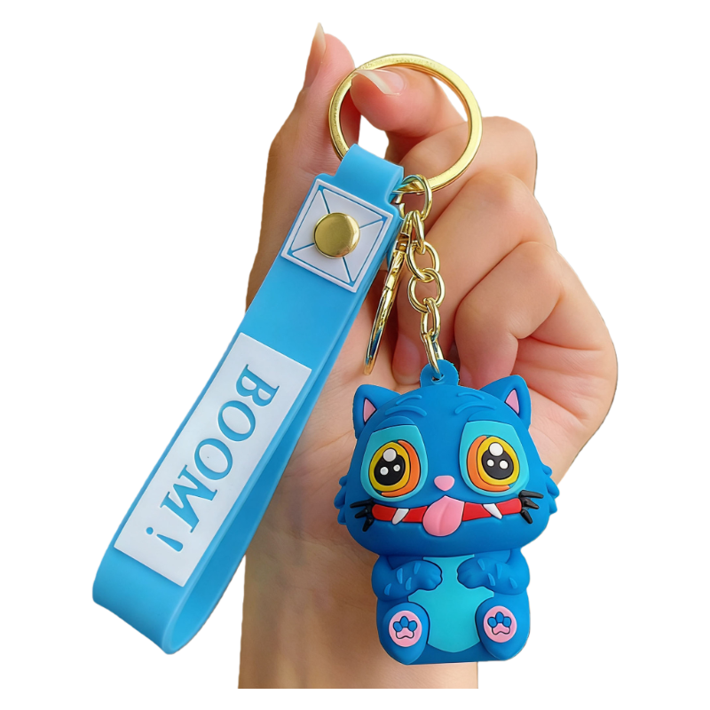 K-Pop Demon Hunters Boom Silicone Keychain Backpack Charm Trendy Merchandise