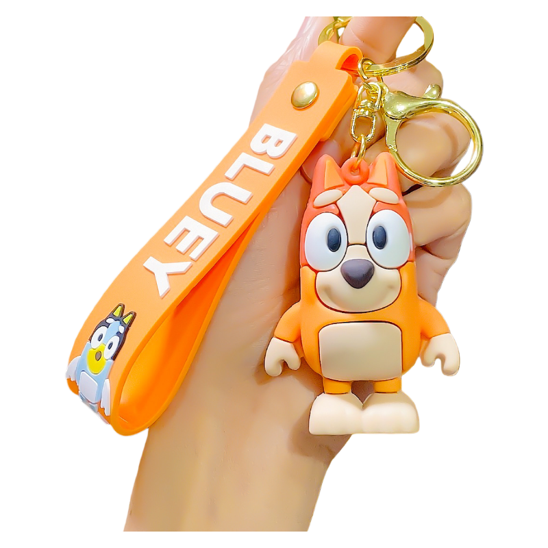 Cartoon Bluey Silicone Keychain Inspired Bag Charm & Accessory