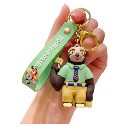 Cute Zootopia Silicone Keychain – Adorable Cartoon Bag Charm & Keyring
