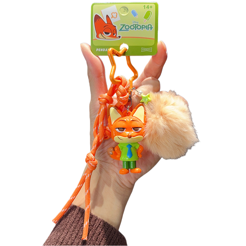 Zootopia Judy Hopps & Nick Wilde Plush Keychain Cute Bag Charm & Phone Accessory