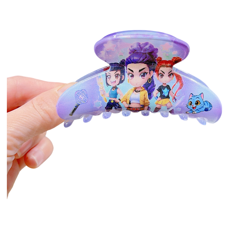 K-Pop Demon Hunters Plastic Barrettes Hair Claw Clip Trendy Fan Merch Accessory