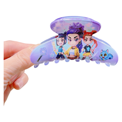 K-Pop Demon Hunters Plastic Barrettes Hair Claw Clip Trendy Fan Merch Accessory