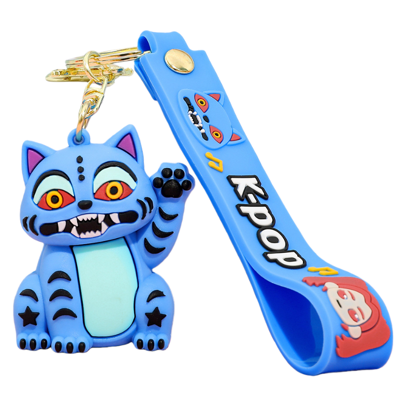 New K-Pop Demon Hunters Silicone Keychain Backpack Charm Trendy Merchandise