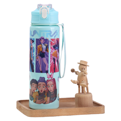 K-POP Demon Hunter Kid’s Straw Water Cup Portable Plastic Drinking Bottle 24Oz