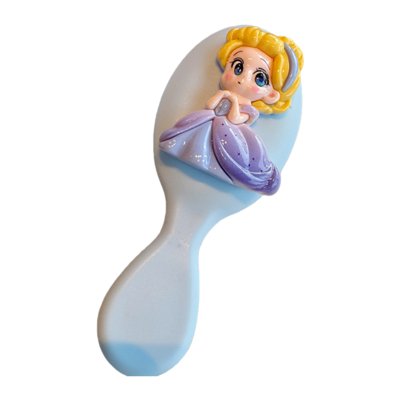 Children’s Princess-Themed Cushion Hair Brush – Cute 3D Princess Decor