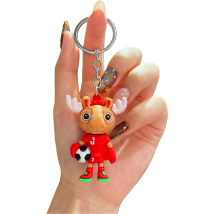 2026 World Cup Mascot Keychain Mexico USA Canada Soccer Fan Souvenir Pendant Memorabilia Bag Charm