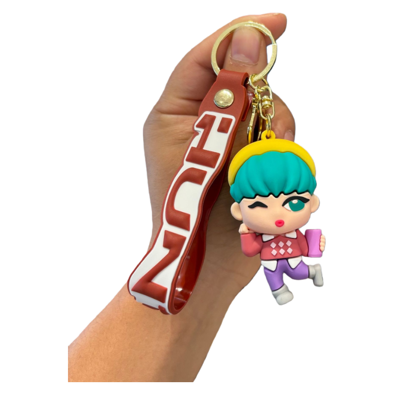 K-Pop Demon Hunters Saja Boys Silicone Keychain Backpack Charm Trendy Merchandise