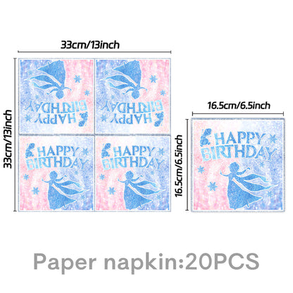 Frozen Winter Wonderland Kids Birthday Party Decorations Snowflake Balloon Garland, Banner & Party Supplies