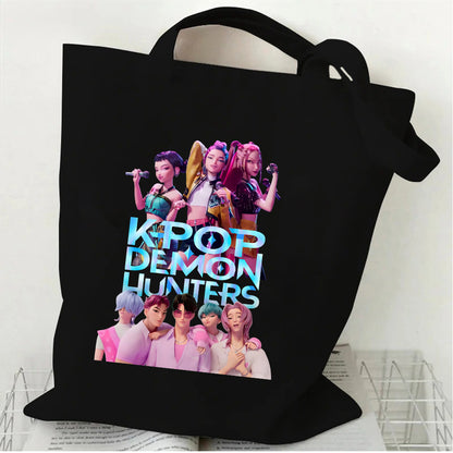 HUNTRIX Demon Hunter Printed Canvas Tote Bag Shoulder Portable