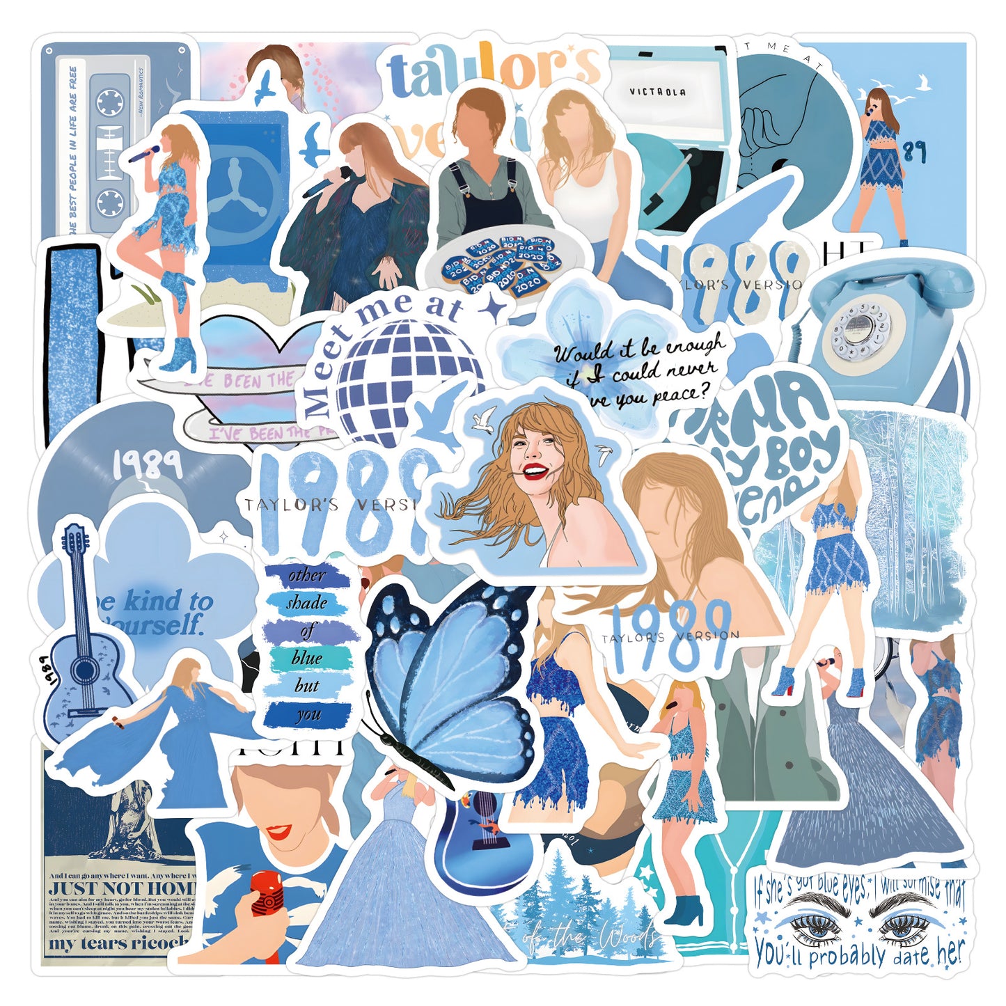 Taylor Swift Sticker Pack The Life of a Showgirl Album Graffiti Stickers Concert & Album Collection Laptop/Luggage Decals