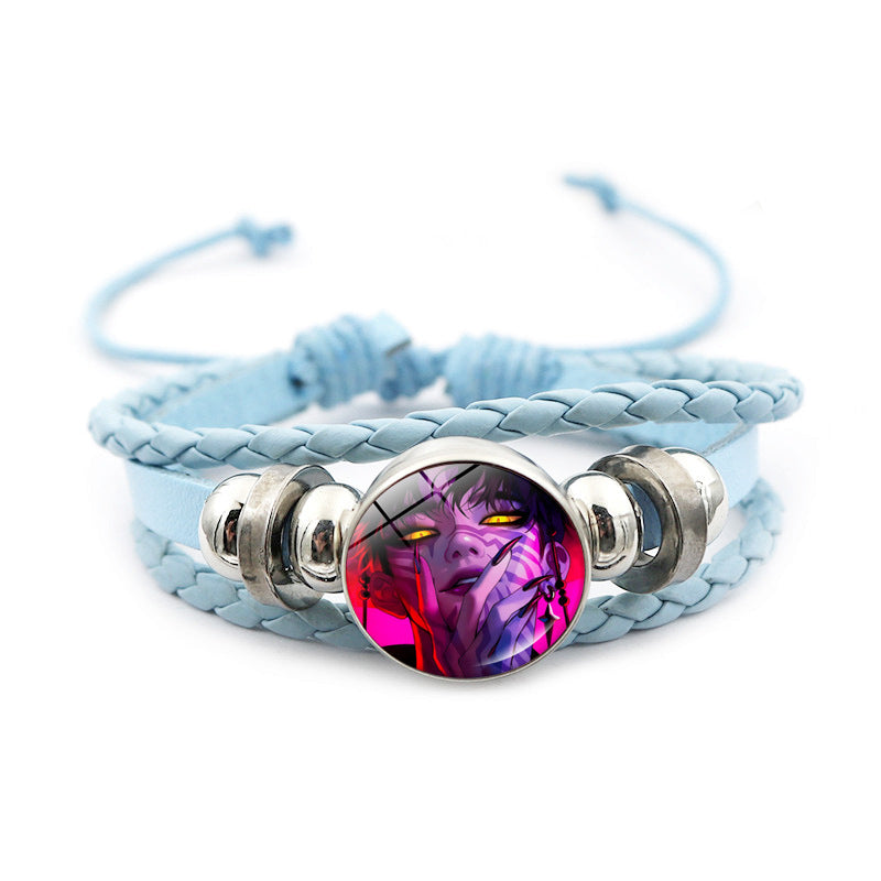 K-POP Demon Hunters & Gaza Boy Group Bracelet Adjustable Braided Leather Fan Jewelry Available in 3 Colors
