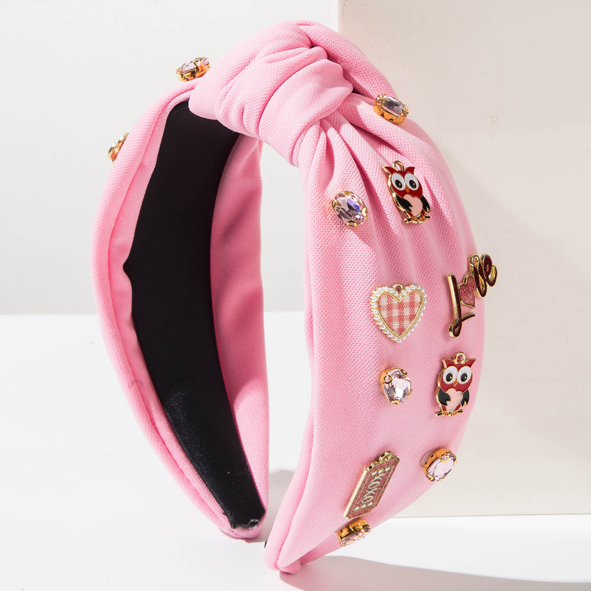 Valentine's Day Spring/Summer Rhinestone Love Heart Headband Creative Hair Accessory