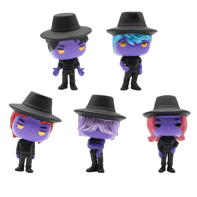 KPOP Demon Hunters Saja Boys 10-Piece Figure Set Collectible Toy Models & Desk Decoration