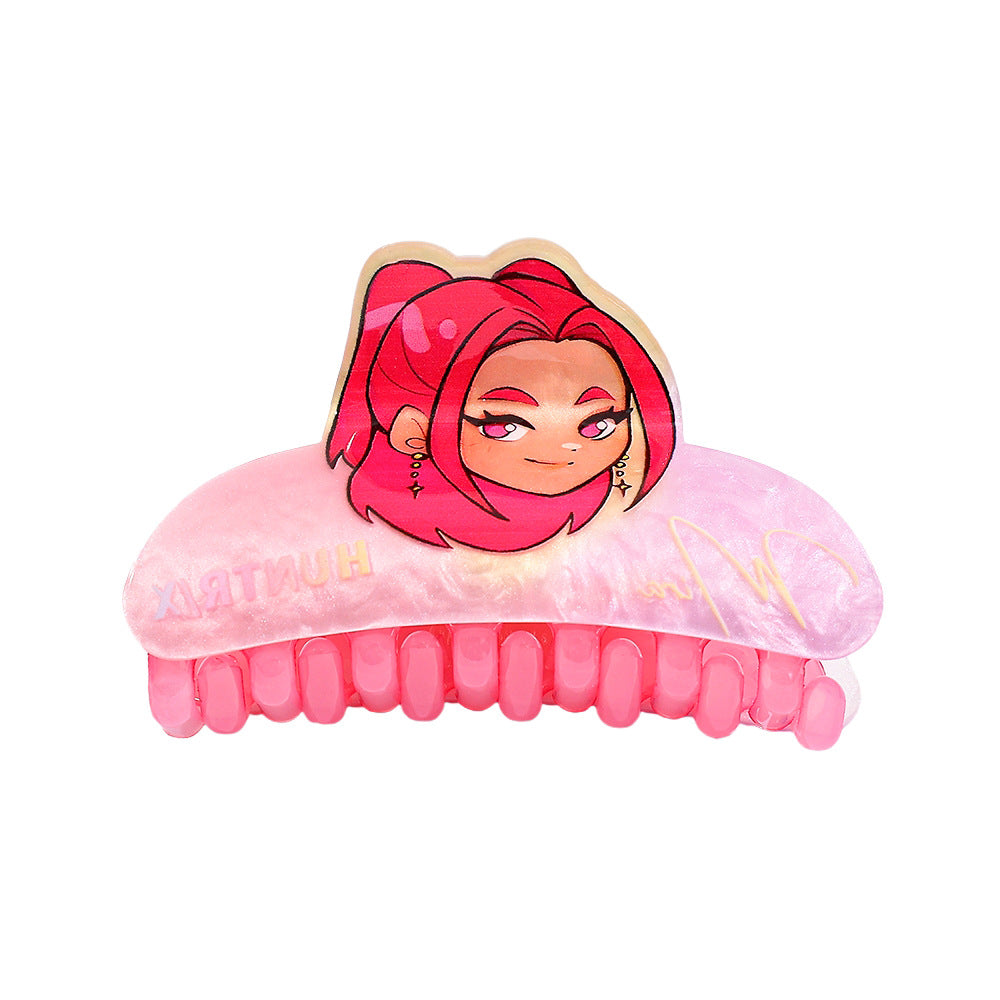 Kpop Demon Hunters Saga Boy Band Mermaid Color Hair Claw Anime Character Hair Accessory