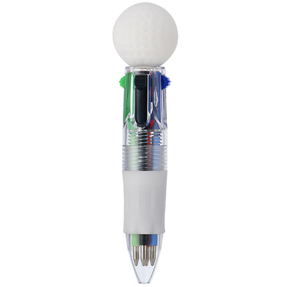 Mini 4-Color Ballpoint Pen with Sports Ball Top (Soccer, Basketball, Football)Click Retractable Planner Pen