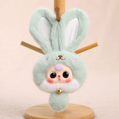 Easter Long-eared Bunny Plush Key Chain Vinyl Plush Rabbit Bag Charm Collectible Doll