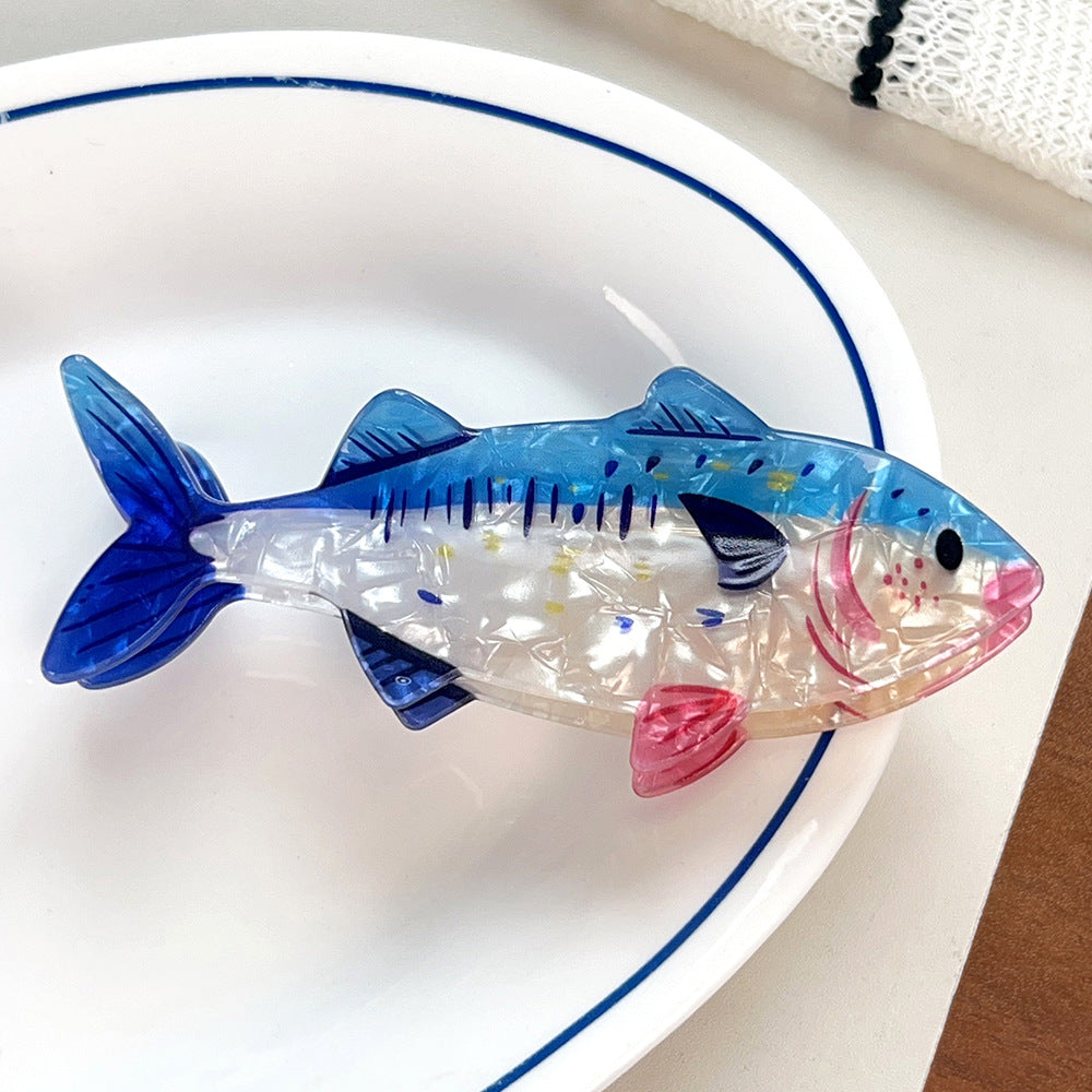 Fish Hair Clip Claw Ocean-Inspired Hair Barrette Statement Hair Accessory for Women & Girls