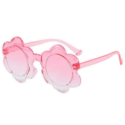 Kids One-Piece Colorful Flower Shaped Sunglasses UV Protection