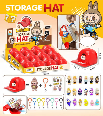 Storage Hat Blind Box Capsule Cartoon Figures Trendy Collectible Keychain Toys