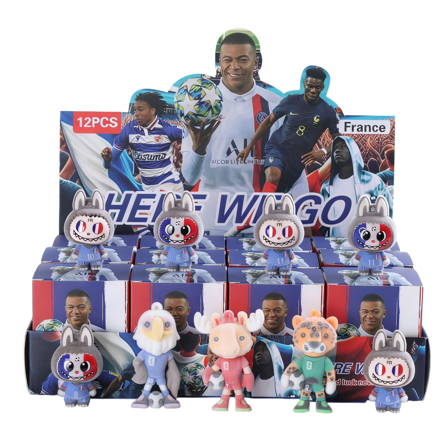 2026 FIFA World Cup Flocked Vinyl Figure Collectible Toy Blind Box Surprise Trendy Desk Decor 12Pcs