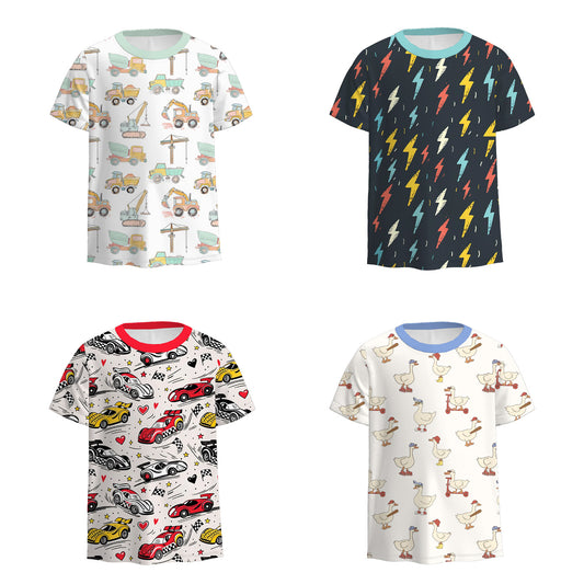Boys Summer Cute Fashion Truck Car Silly Goose T-Shirt