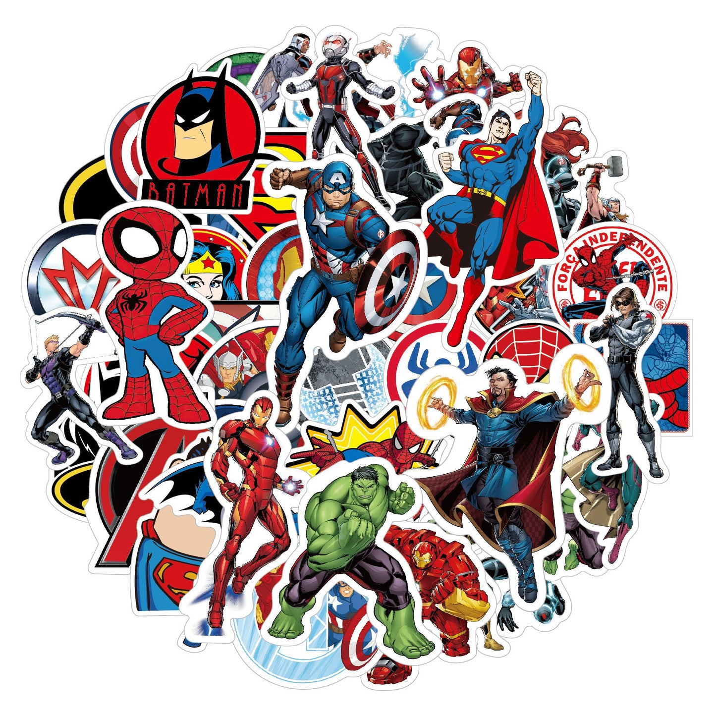 50Pcs Cartoon Character Stickers Waterproof Cartoon Decals for Laptop Phone & Water Bottle