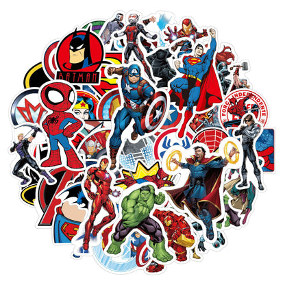 50Pcs Cartoon Character Stickers Waterproof Cartoon Decals for Laptop Phone & Water Bottle