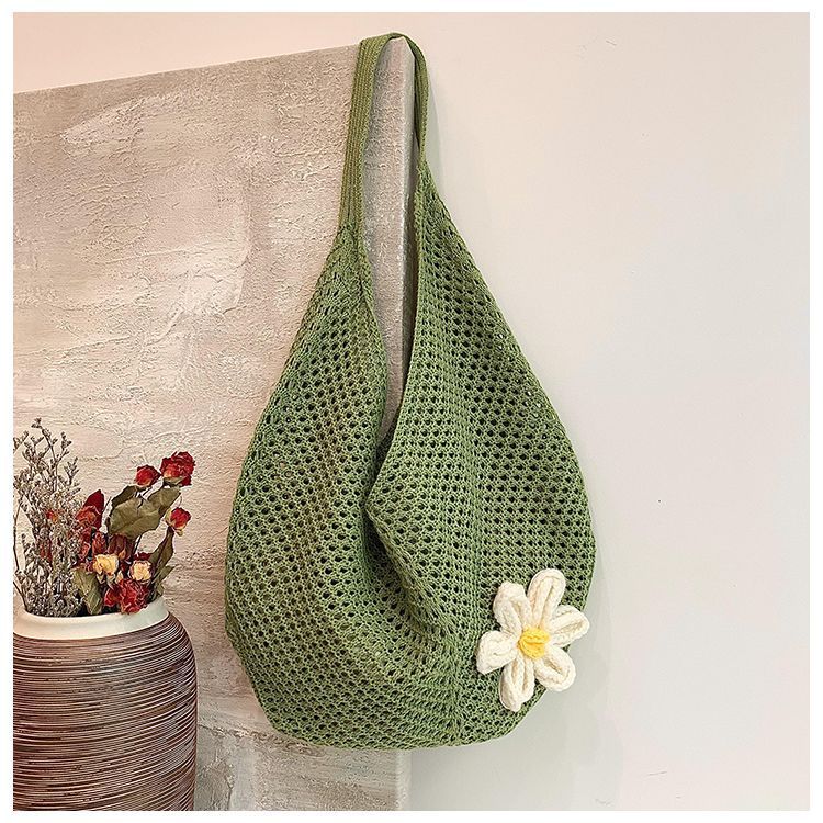 Spring Summer Straw Woven Tote Large Capacity Beach Vacation Shoulder Bag