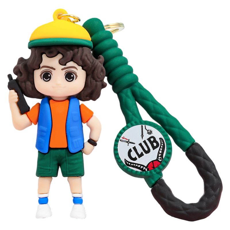 Stranger Things Supernatural TV-Inspired Retro Sci-Fi Character Silicone Keychain