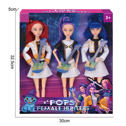 Kpop Demon Hunters Dolls Rumi Mira & Zoey Vinyl Figures Collectible Toy