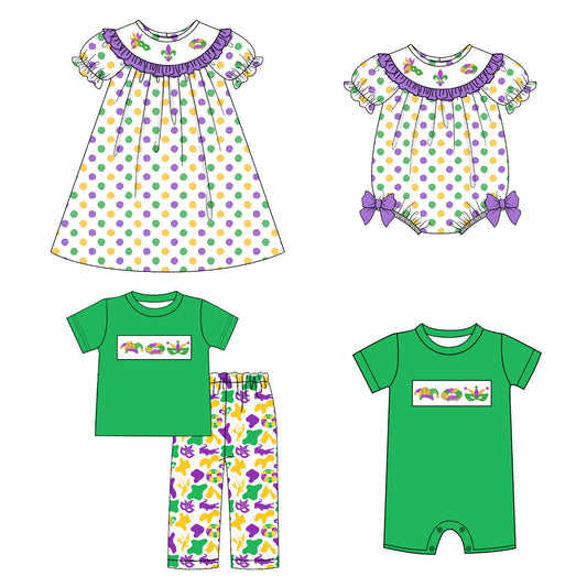 2026 Mardi Gras Exclusive Collection | Smocked & Embroidered Kidswear